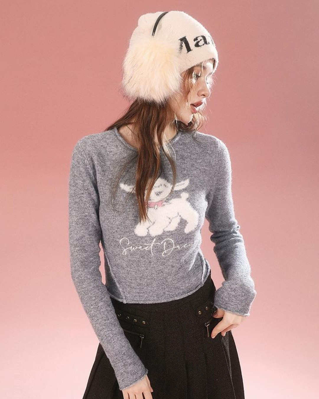 Sheep Wool Long Sleeve Knit IMO0108