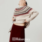 Nordic Crew Neck Knit/Suede Mini Skirt LLA0567