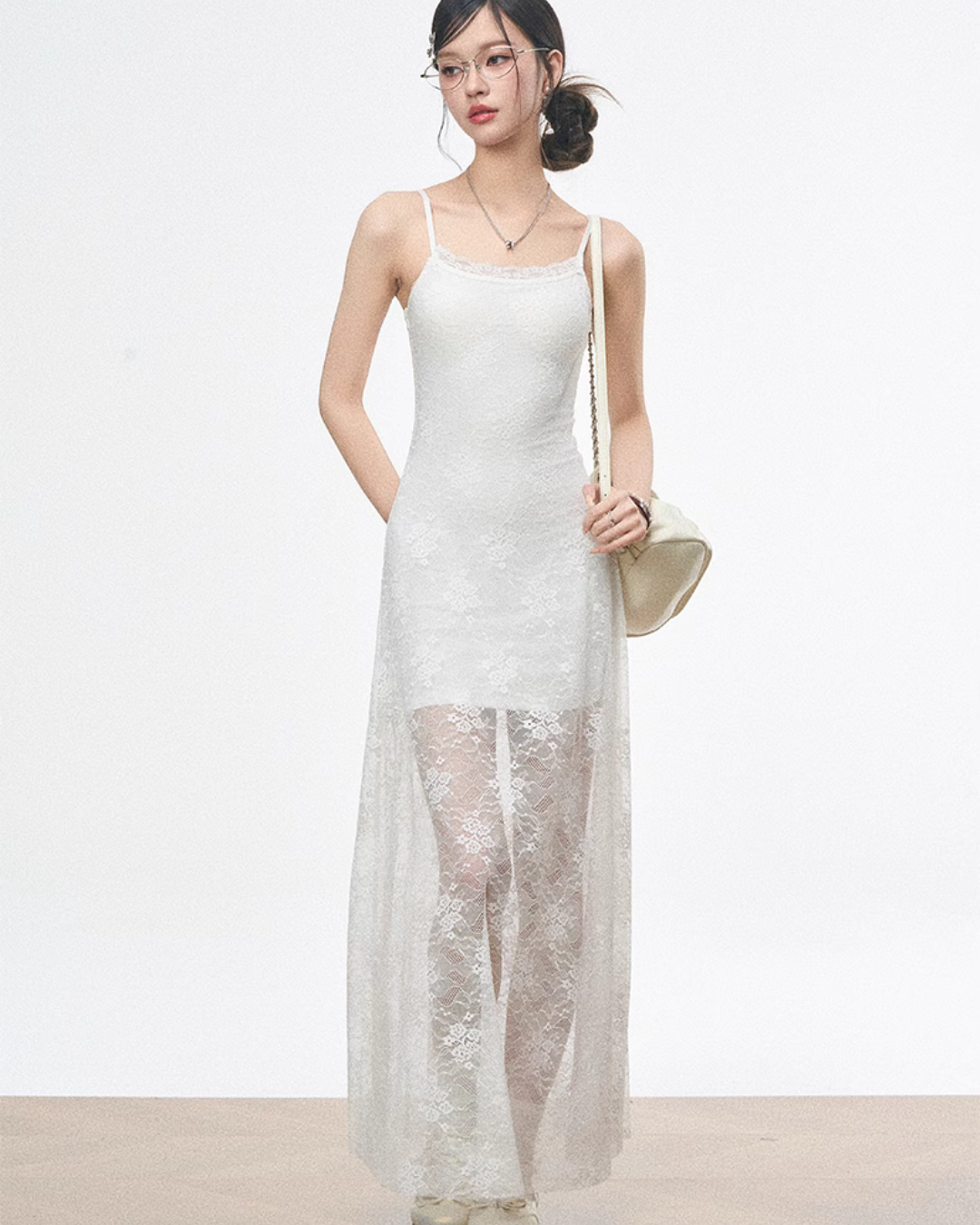 Lace Long Dress / Long Sleeve Shirt  WEO0052