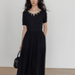 Round Neck Linen Long Dress VAS0132