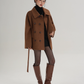 Stand Collar Wool Trench Coat SRS0376