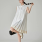 Sleeveless Shirt Pleated Dress FER0174