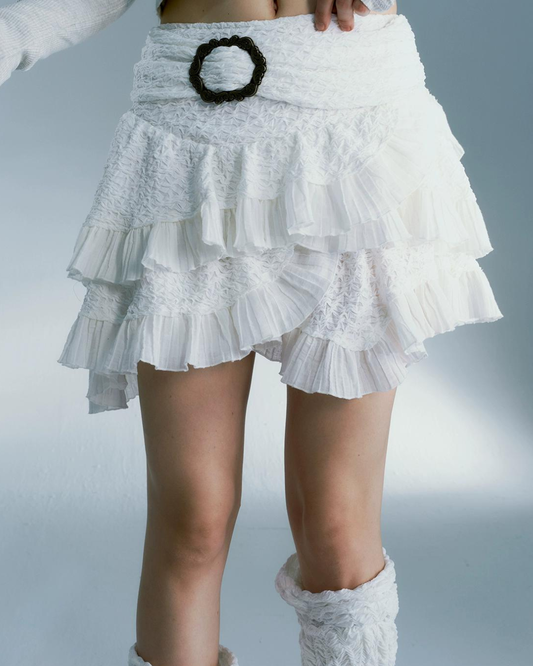 Ruffled Tiered Mini Skirt SAP0018