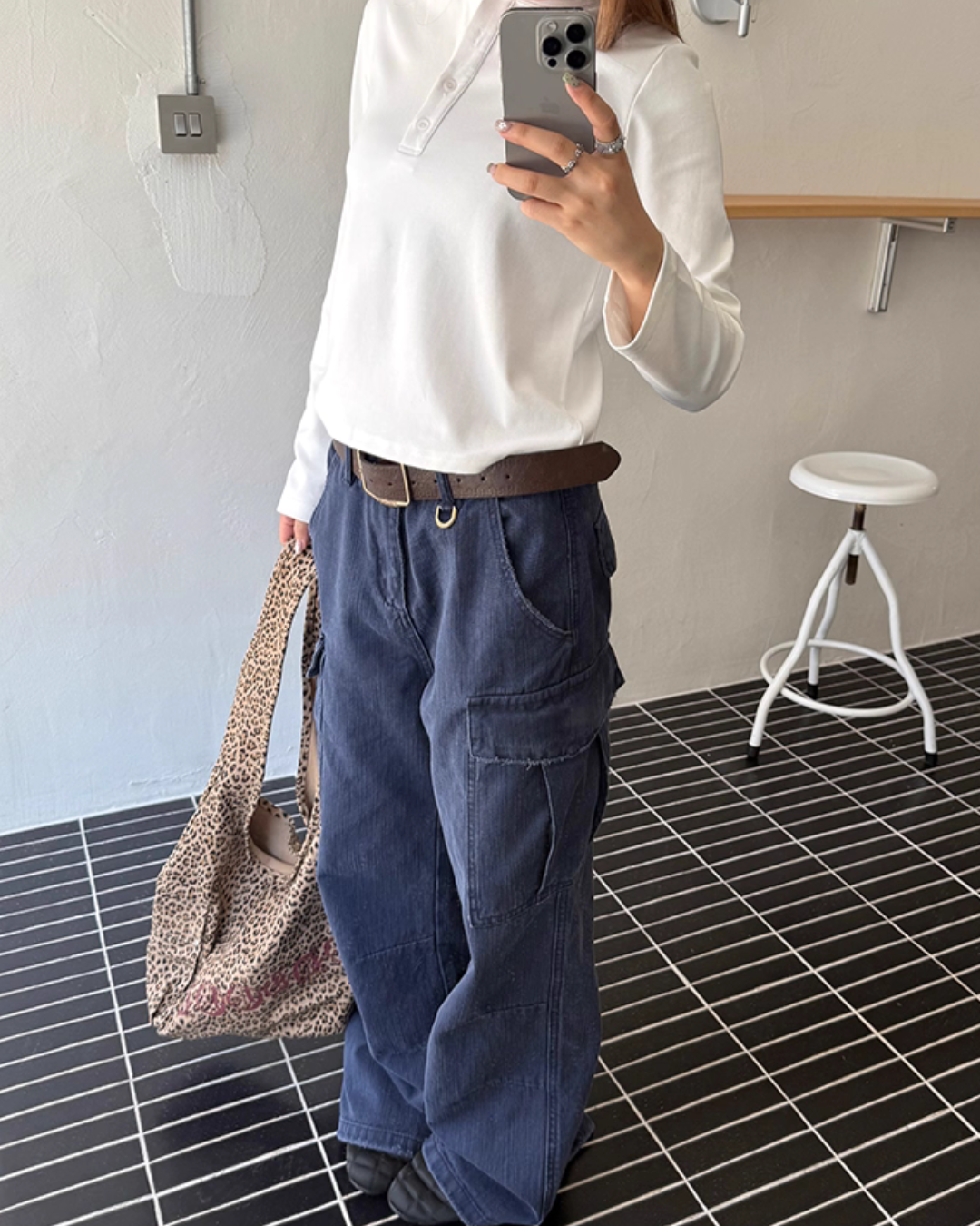 Wide Denim Cargo Pants CYE0052