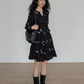 V-Neck Autumn Embroidered Dress VAS0150