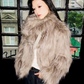 Milk Tea Volume Fur Coat TKC0014