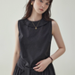 Black Waist Belt Sleeveless Dress AMU0029