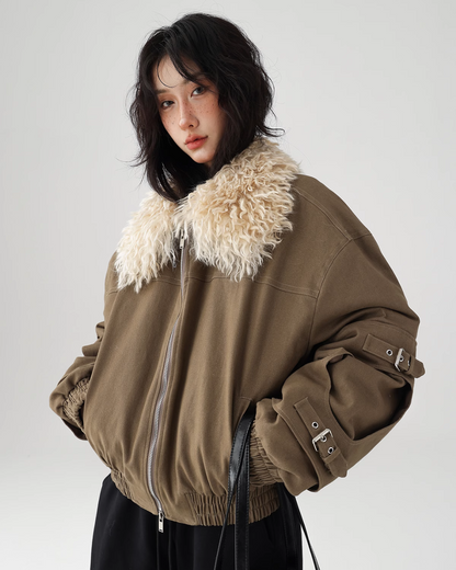 Fur Collar Retro Jacket ACS0213