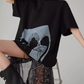 Lace Printed Short-Sleeve T-Shirt FER0071
