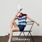 Marine Sleeveless Knit Top / Denim Mini Skirt LLA0505