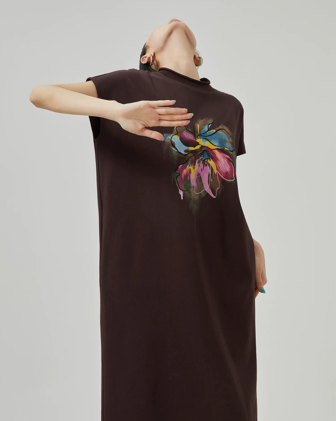 Floral Print Sleeveless Dress FER0140