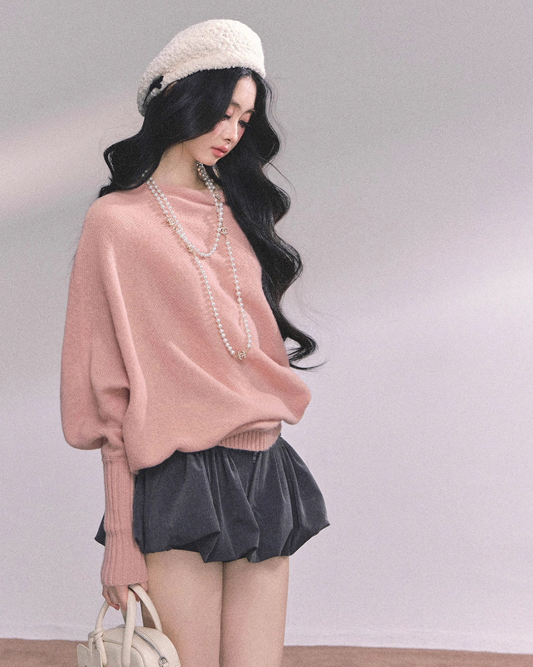 Dolman Sleeve Boat Neck Knit LAS0044