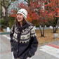 Nordic Pattern Hood Cardigan CYE0011