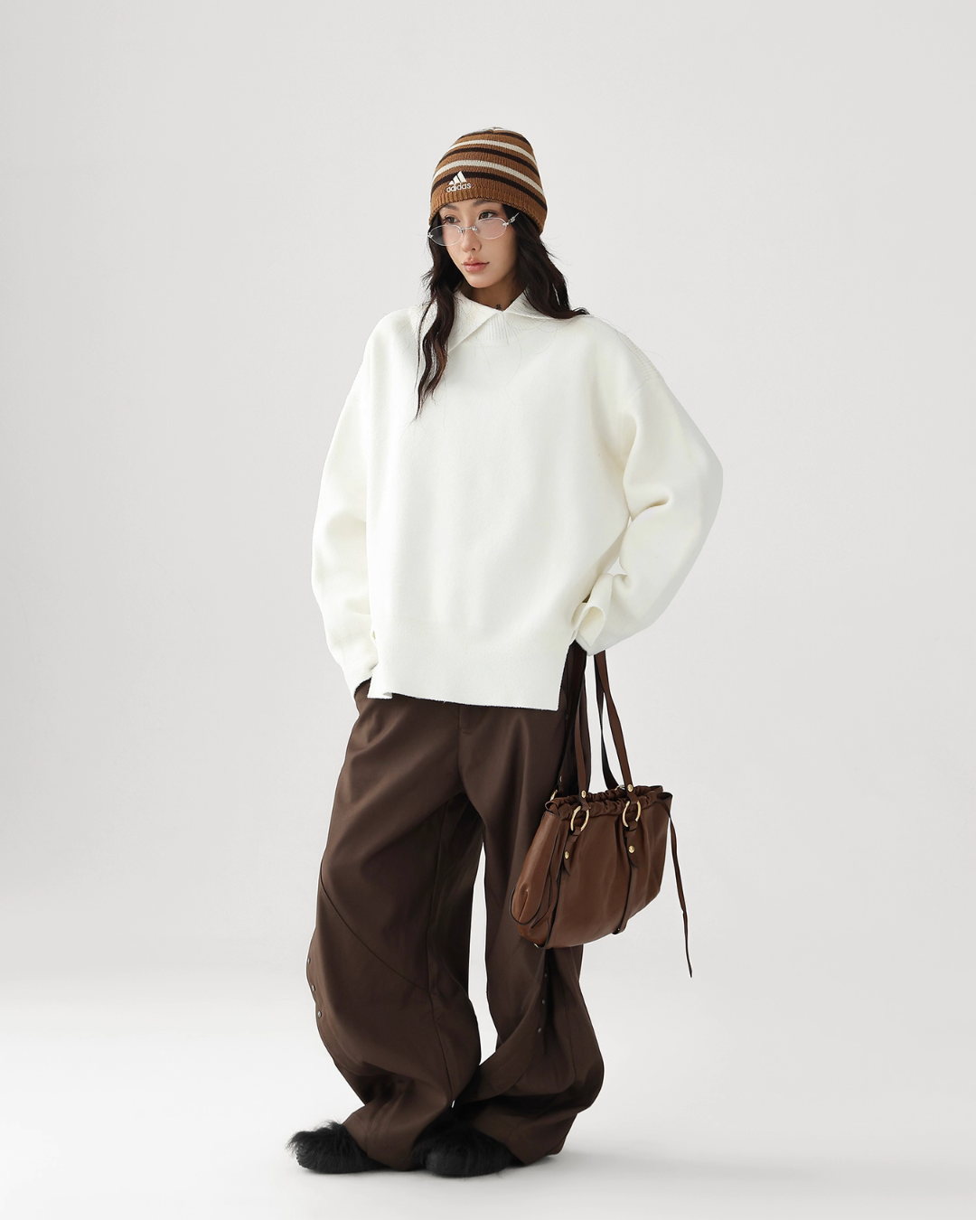 Retro Split Pullover Knit ACS0303