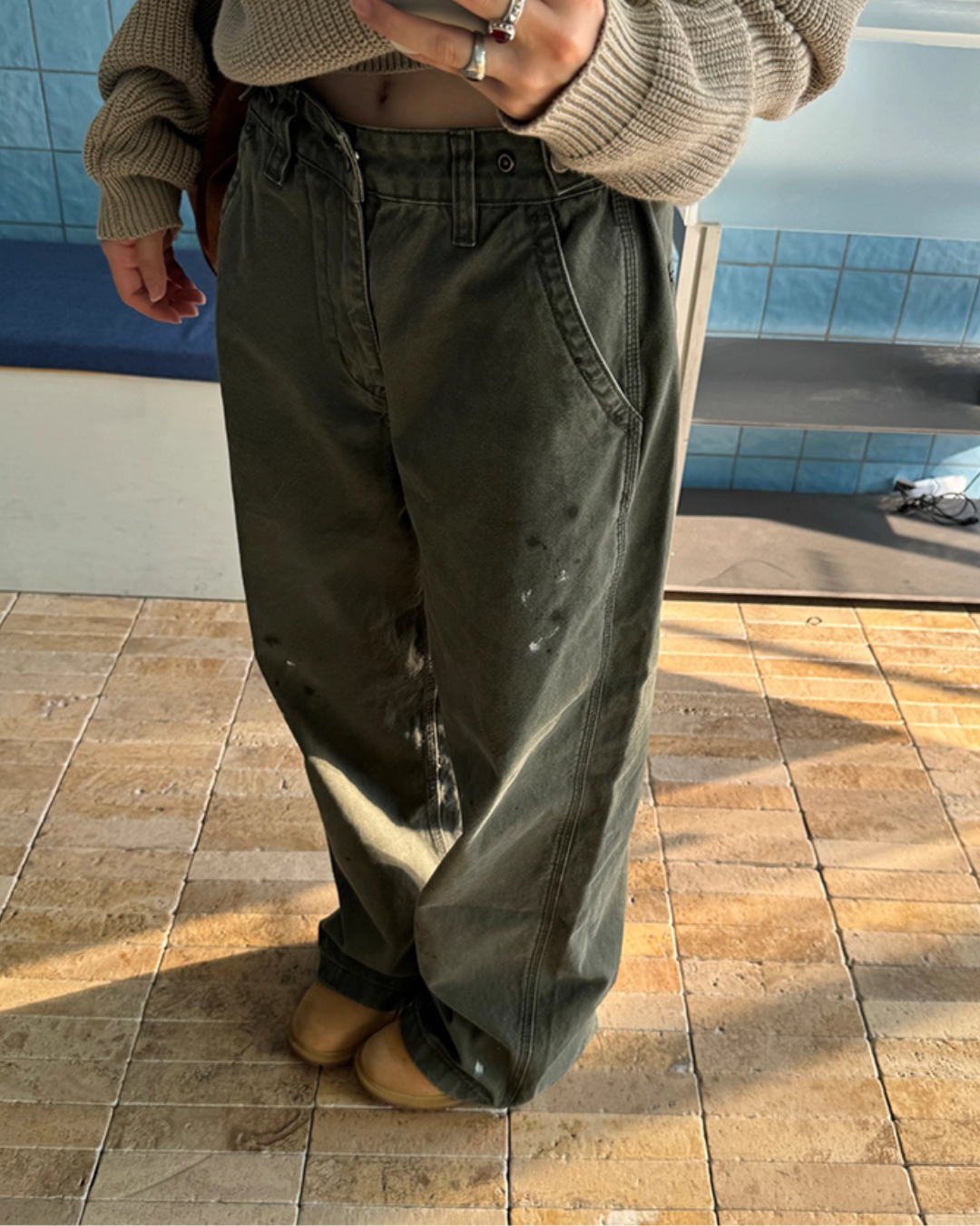 Vintage Ink Splash Cargo Pants CYE0075