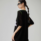 Embroidery Black Oversize T-Shirt FER0008