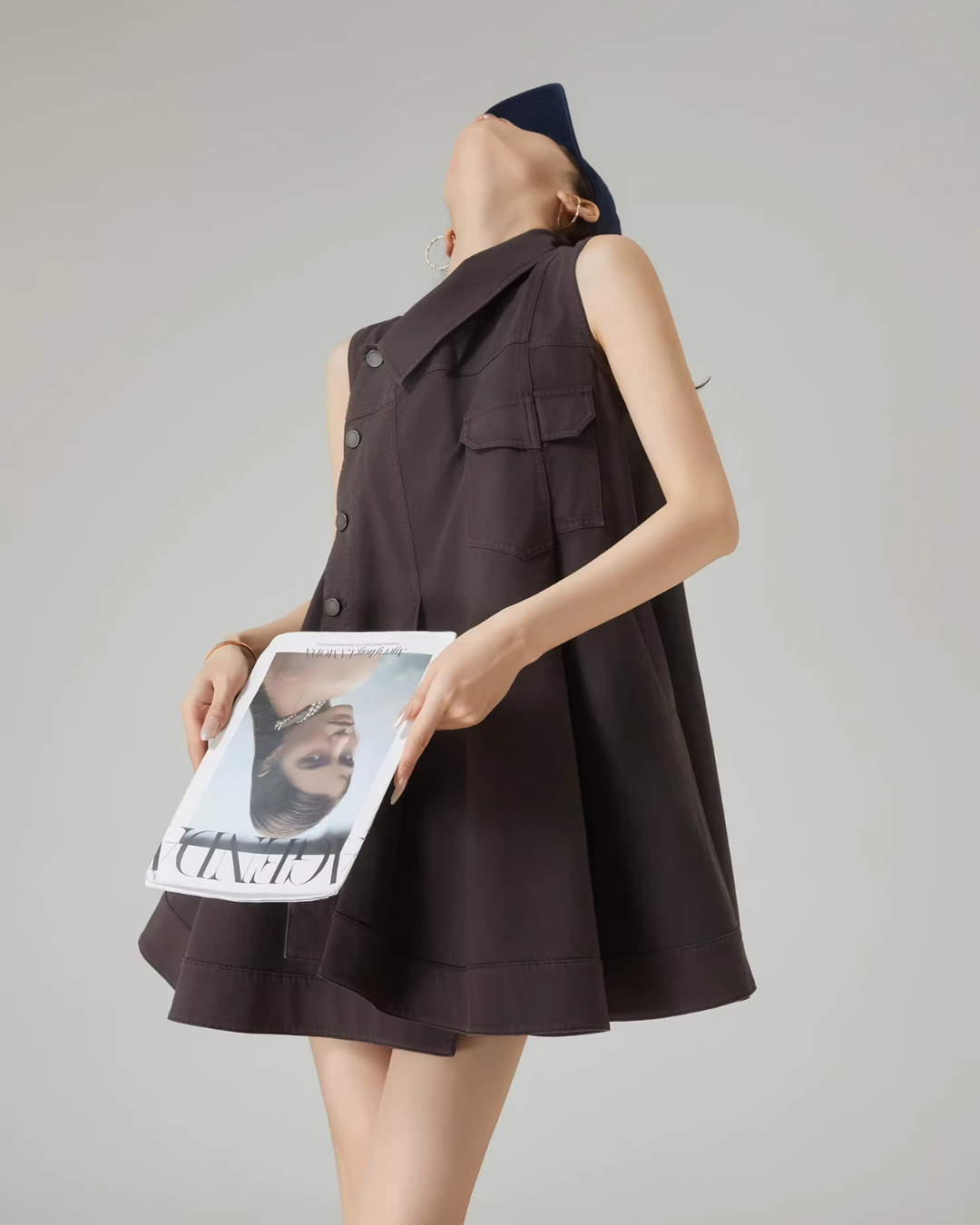 Asymmetric Design Sleeveless Dress FER0090