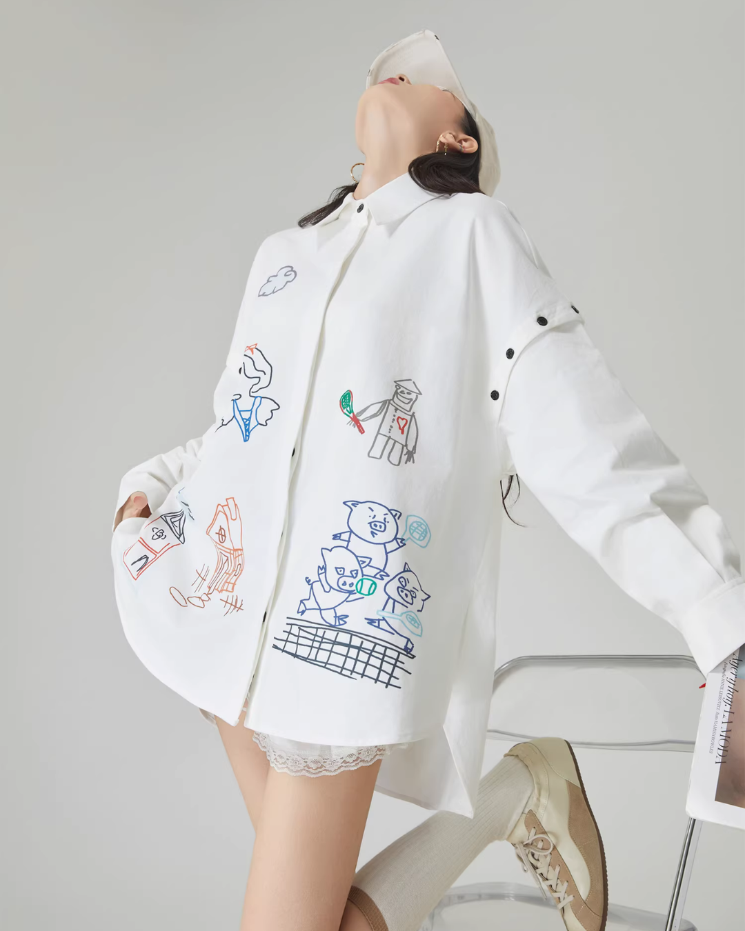 Graffiti-Style Long Sleeve Shirt FER0085