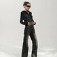 Graffiti Contour Denim Pants ACS0368