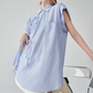 Blue Striped Sleeveless Shirt FER0177