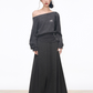 One-Shoulder Long-Sleeve Top / Wide Pants / Relaxed Long Skirt WEO0071