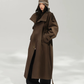 Oversized Stand Collar Long Trench Coat ACS0381