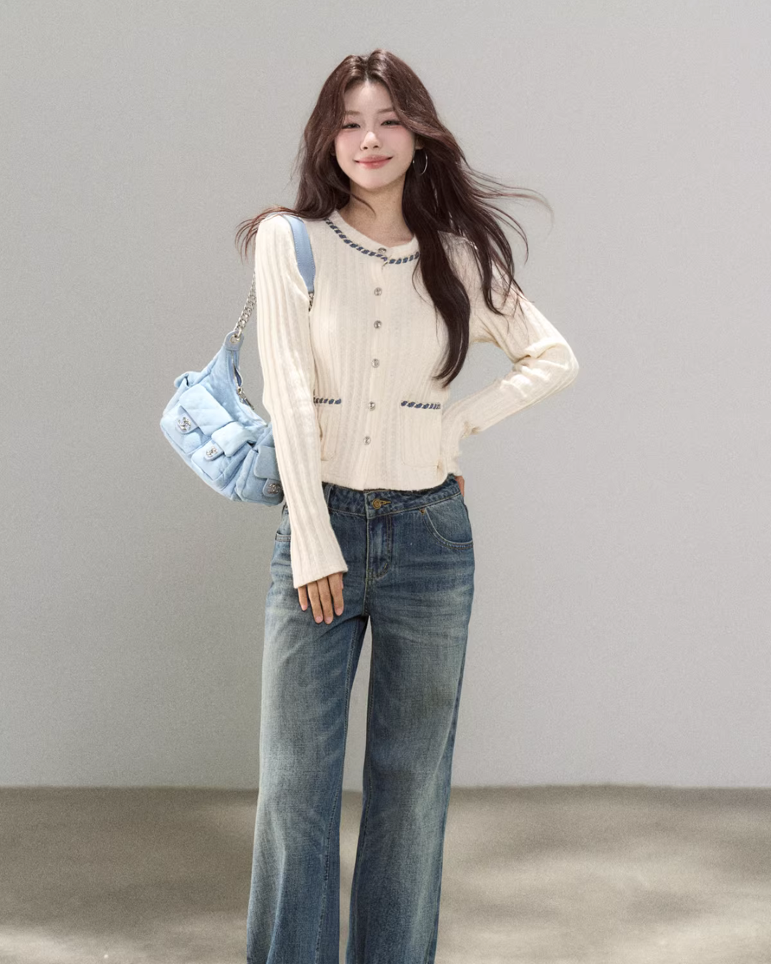 Round Neck Tight Knit Top WDB0025