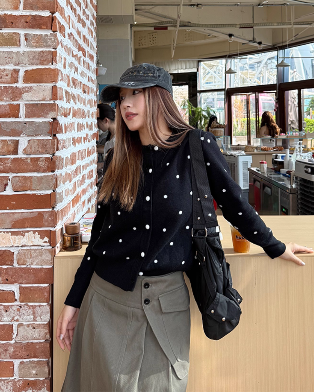 Polka Dot Knit Cardigan CYE0064