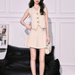 V-Neck Classic Vest & Pleated Skirt MNX0004