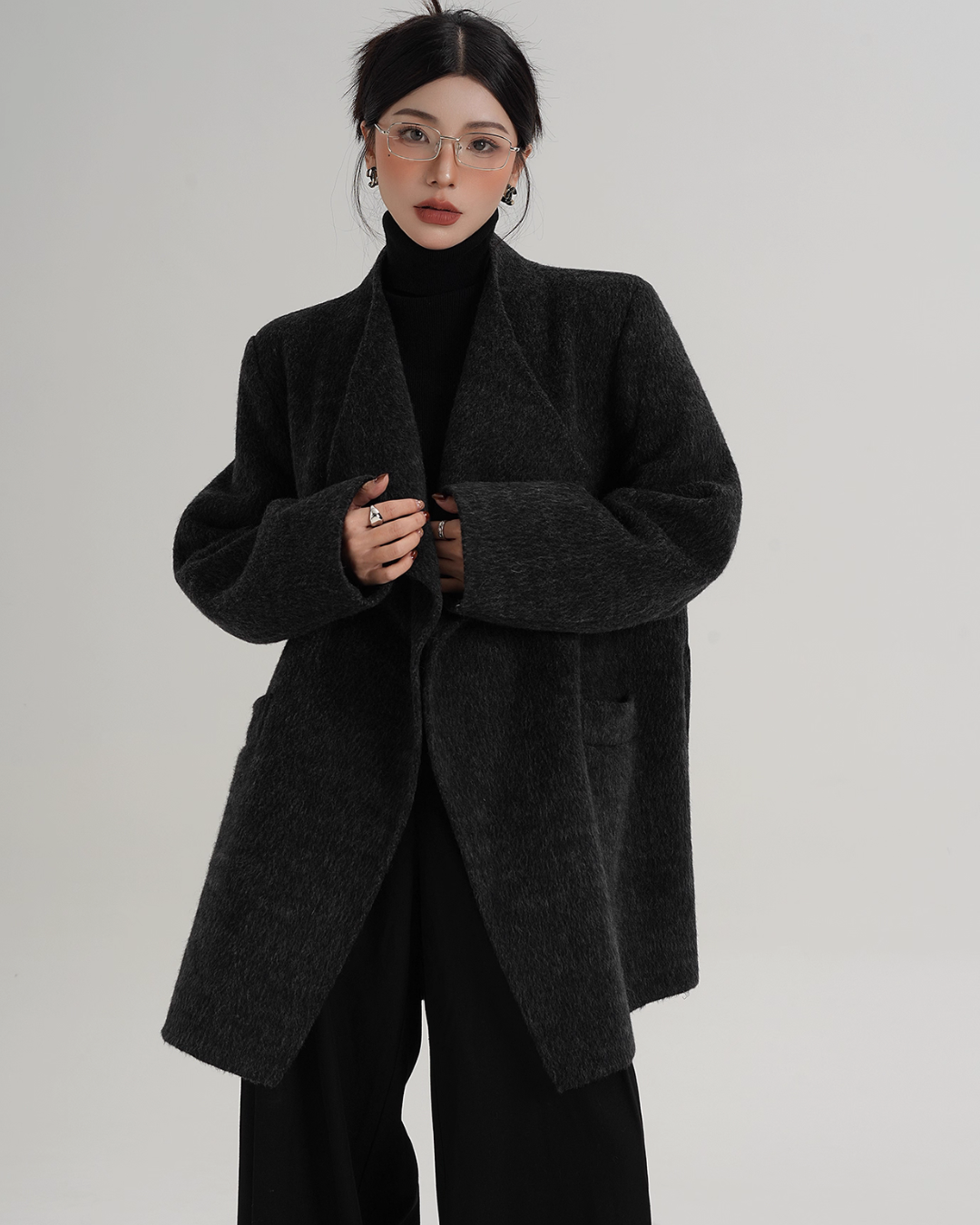 Waist Belt Wool Coat SRS0389