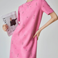 Rhinestone Fake Suede Dress FER0123