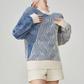 Blue Braided Round-Neck Knit FER0368