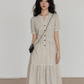 Dot Sheer Puff Sleeve Dress VAS0025
