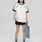 Sideline Race Short Sleeve T-Shirt / Race Tiered Mini Skirt ASG0041