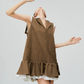 Tailored Collar Vest Dress FER0317