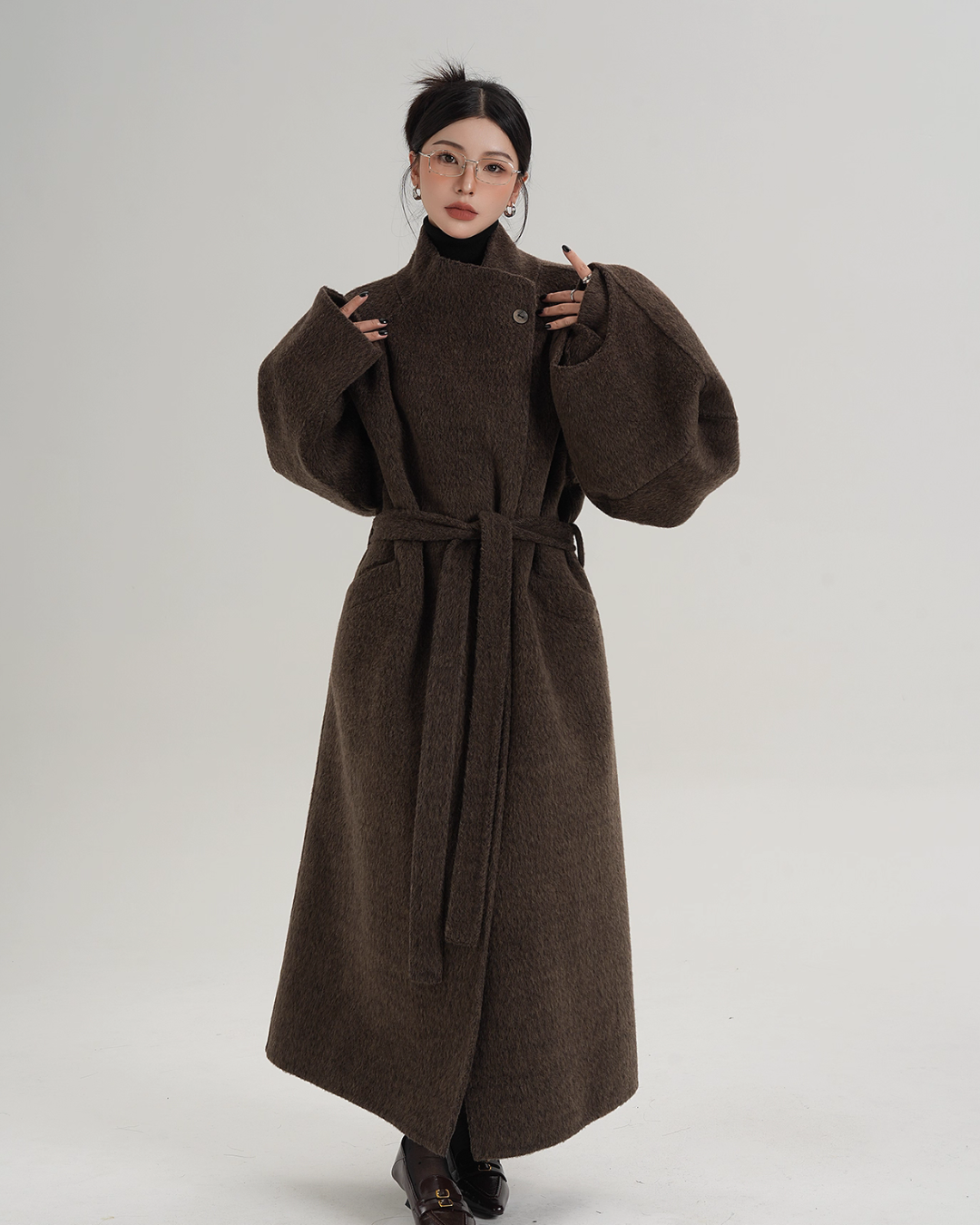 Stand Collar Wool Coat SRS0370