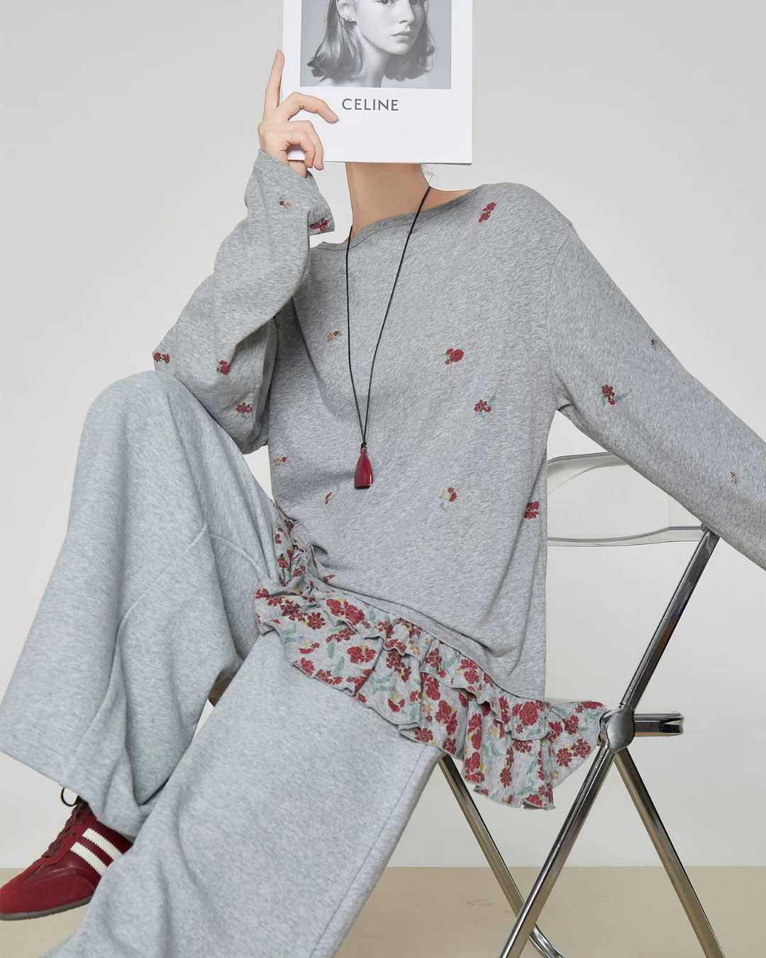 Patchwork Double-Layer Long-Sleeve T-Shirt FER0390