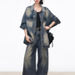 Vintage Denim Jacket / Denim Wide Pants WEO0074