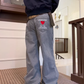 Pinstripe Wide Denim Pants CYE0100