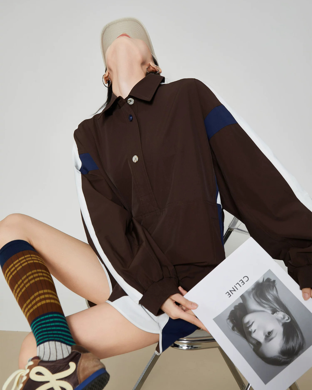 Color Block Track Jacket / Shorts FER0387