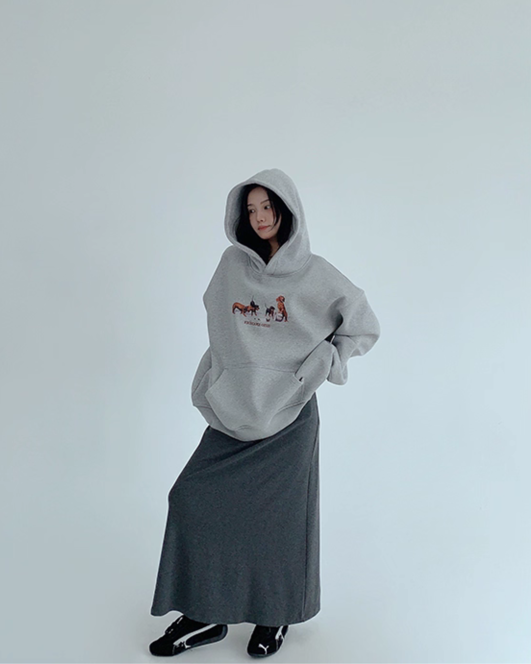 Dog Print Sweatshirt Hoodie YLS0977