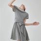 Off-Shoulder Layered Flared Mini Dress FER0277