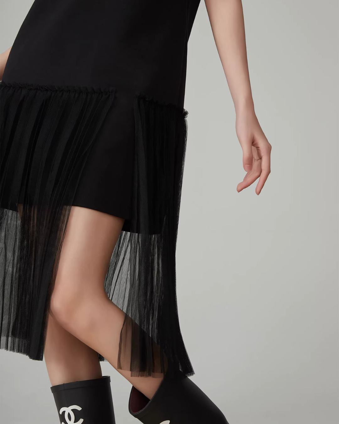 Mesh Short-Sleeve T-Shirt Dress FER0073