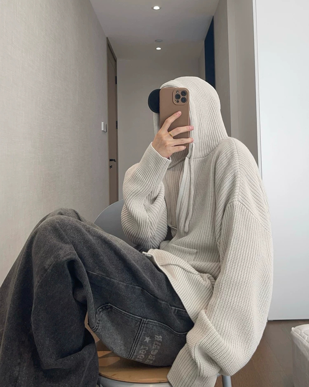 Zip-Up Knit Hoodie DAZ0007