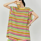 Multicolor Striped Sleeveless Top / Shorts FER0353