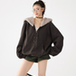 Duty Half Zip Collar Fleece Hoodie ACS0321