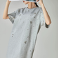 Rhinestone T-shirt Dress FER0124