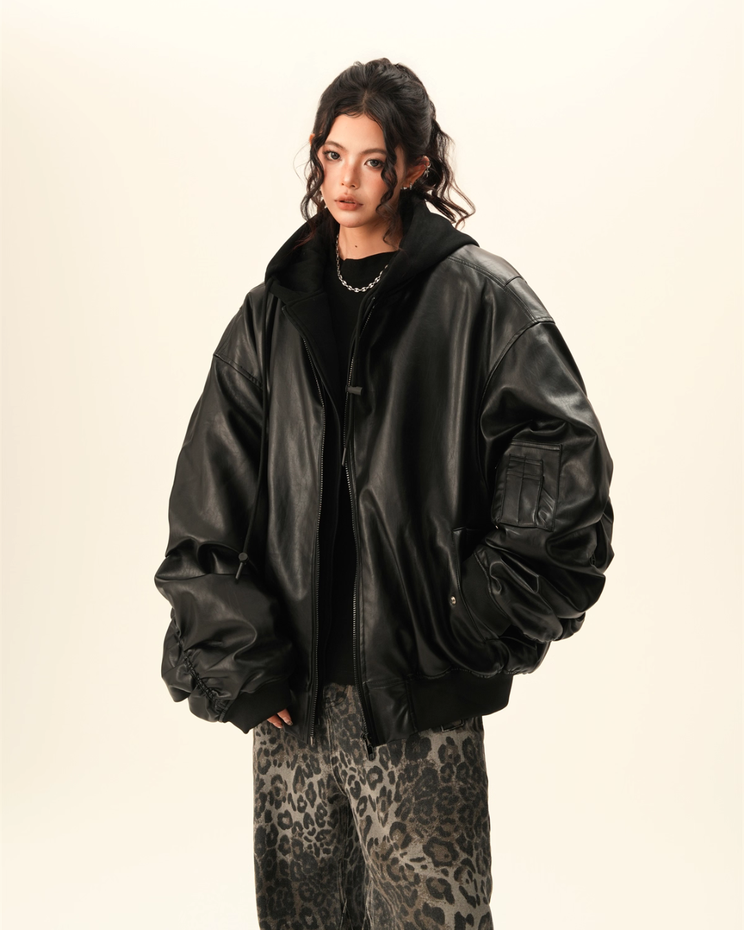 PU Leather Padded Jacket  BWA0006