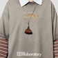 Vintage Gray T-Shirt / Light Brown Pleated Skirt LLA0509
