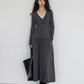V-neck Basic Top/Long Skirt VAS0178